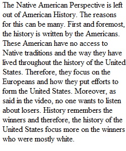 Native American Discussion_United States History I